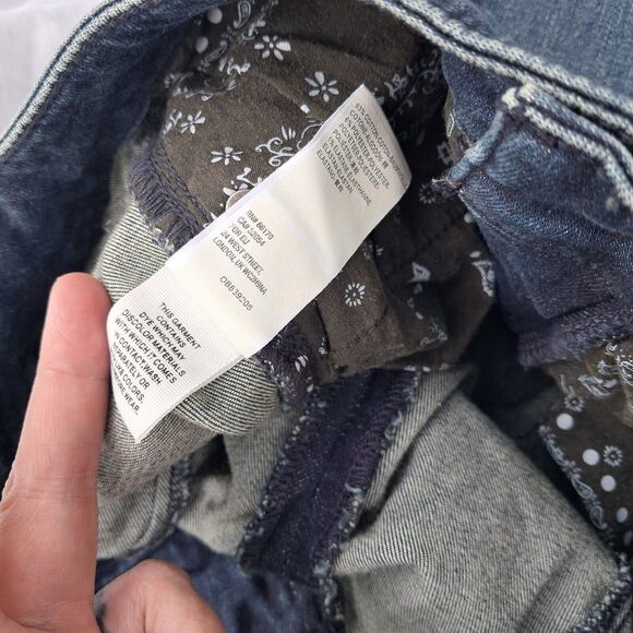 We The Free People CRVY Ma Cherie Super High Rise Lace Up Denim Flare Jeans 30 - Picture 15 of 16